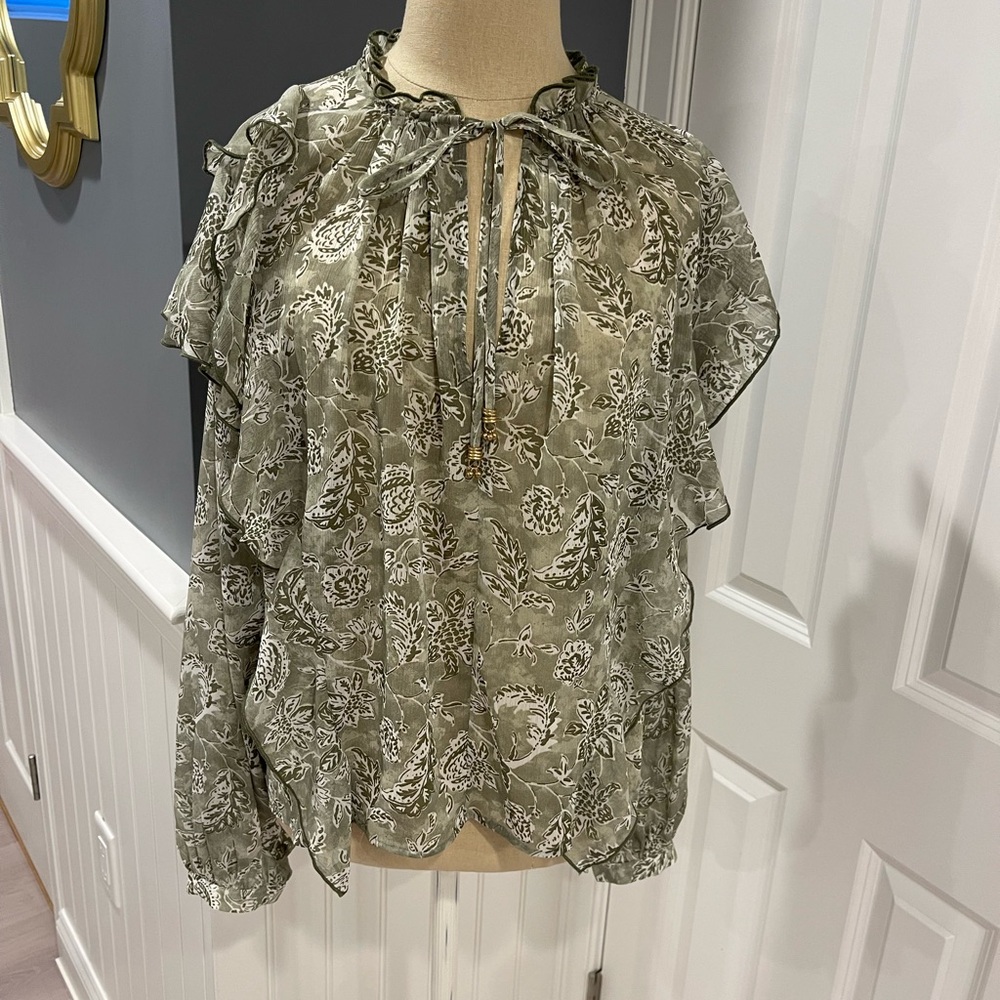 Zara Ruffled Multicolored Blouse - Picture 6 of 13
